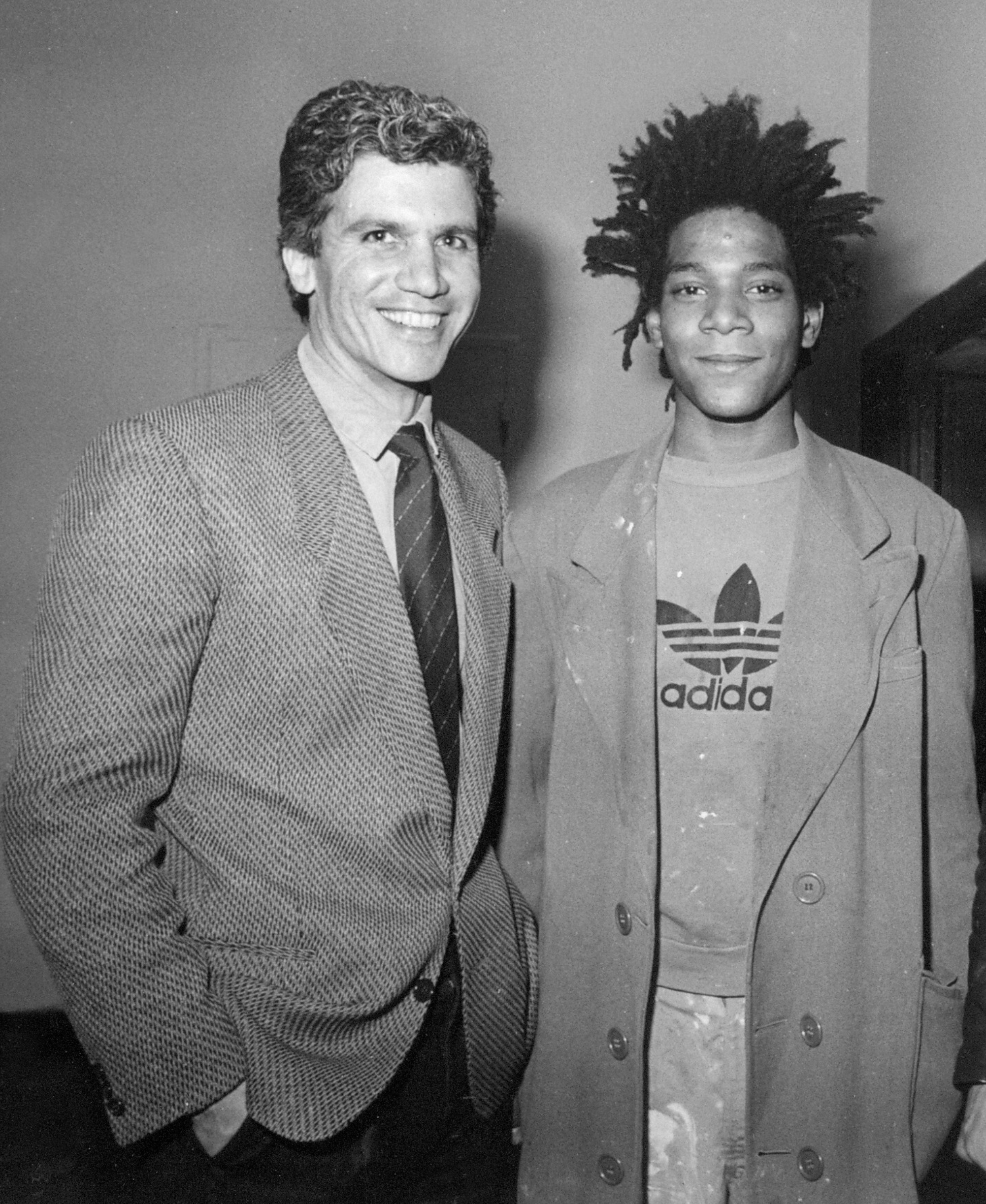 Larry Gagosian and Jean-Michel Basquiat