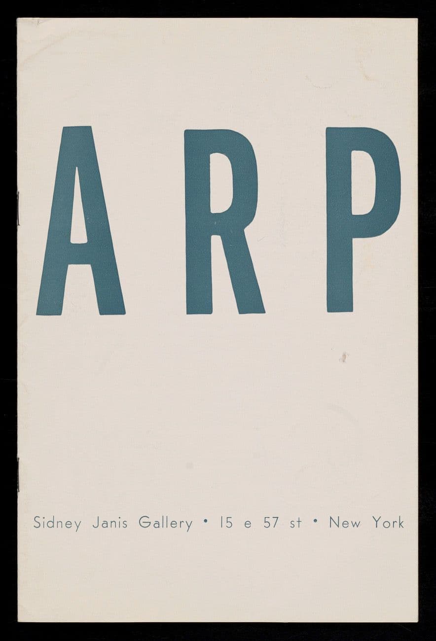 From Emily Hall Tremaine's artist file for Jean Arp