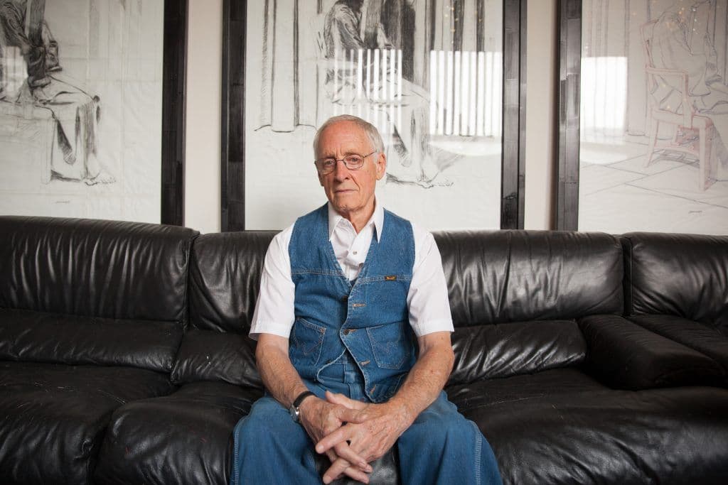 Portrait of Neil Jenney in his SoHo studio by Elvin Tavarez.