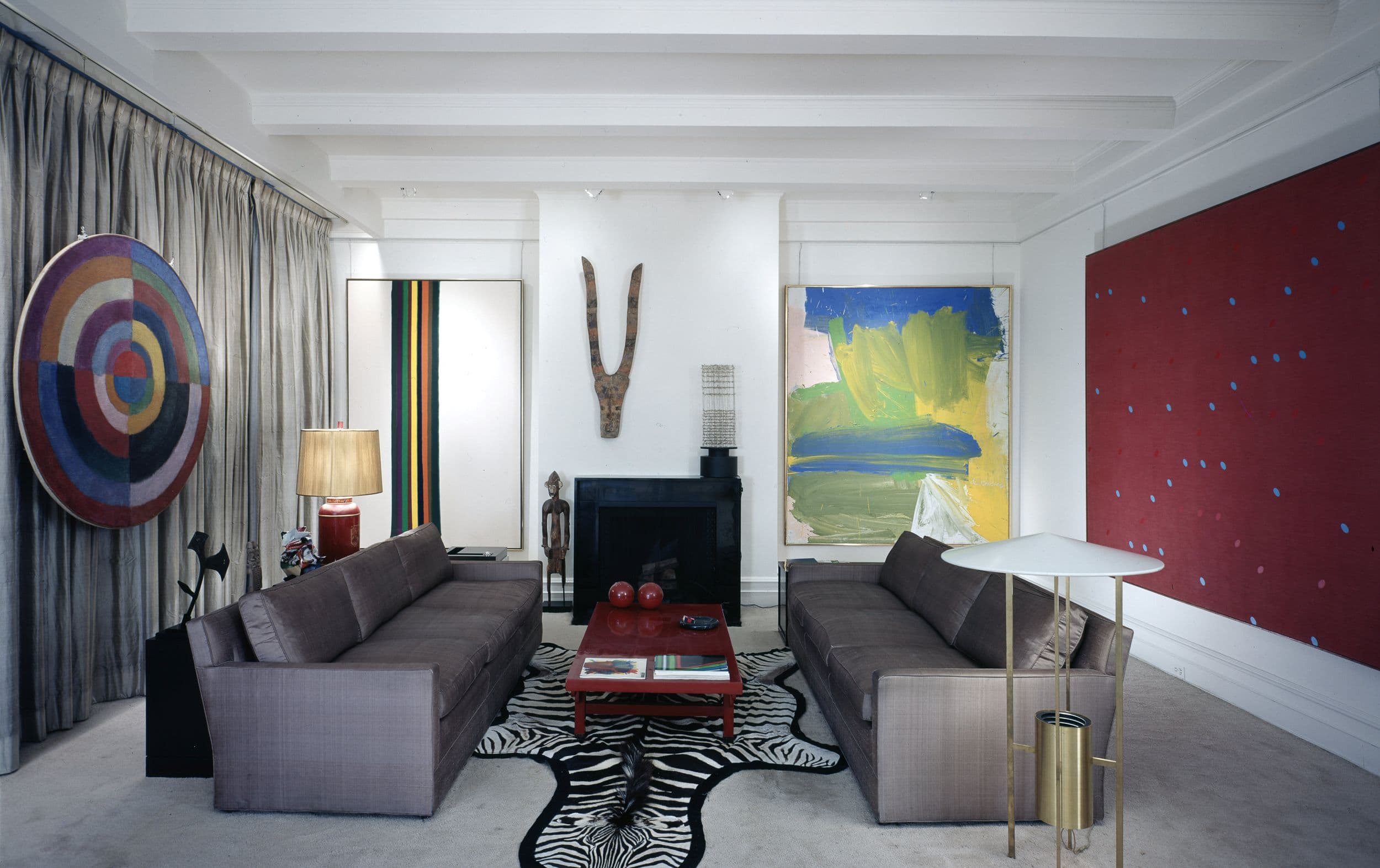 Artwork on display in the Tremaine's Madison living room