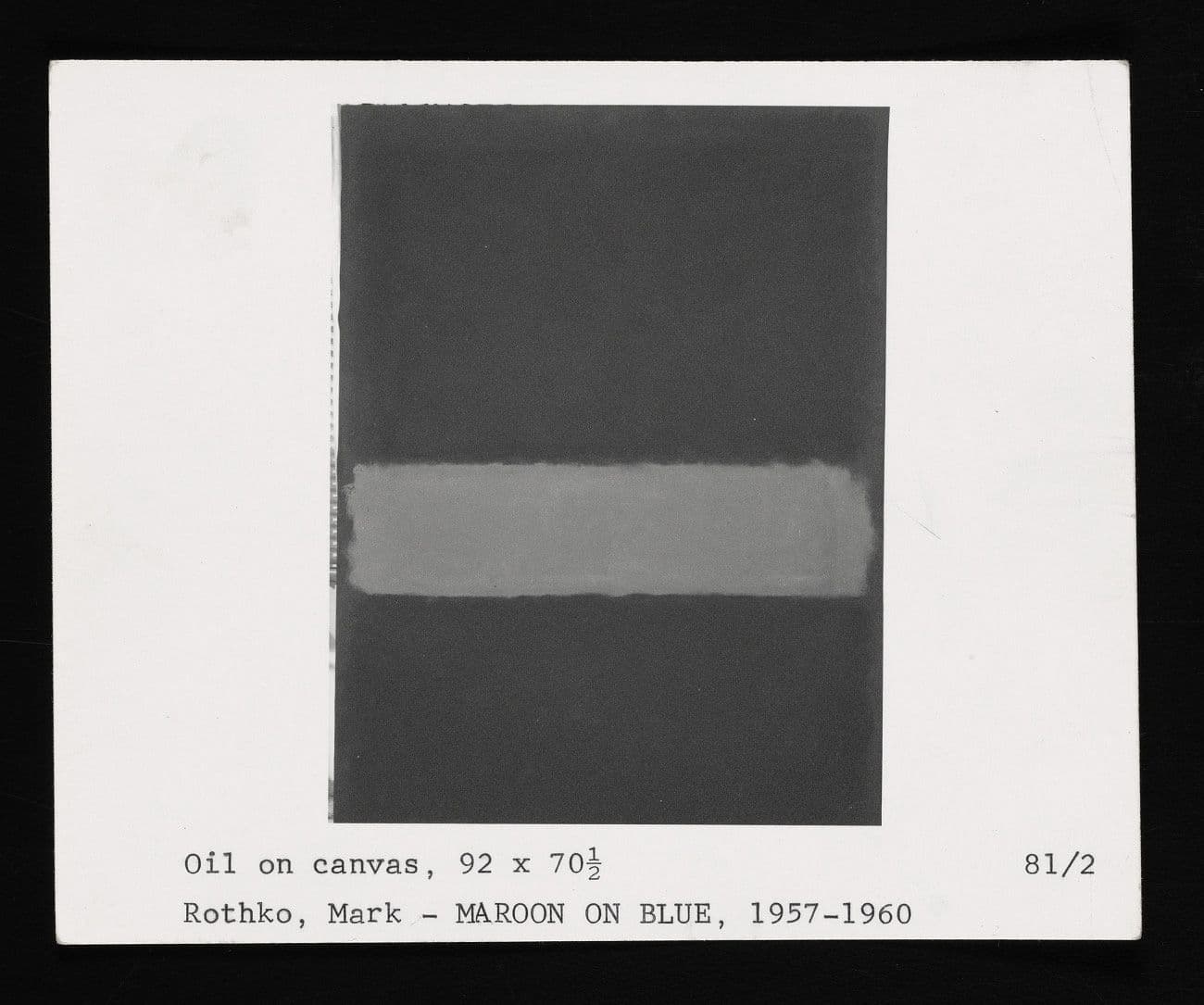 Mark Rothko, Maroon on Blue, 1957