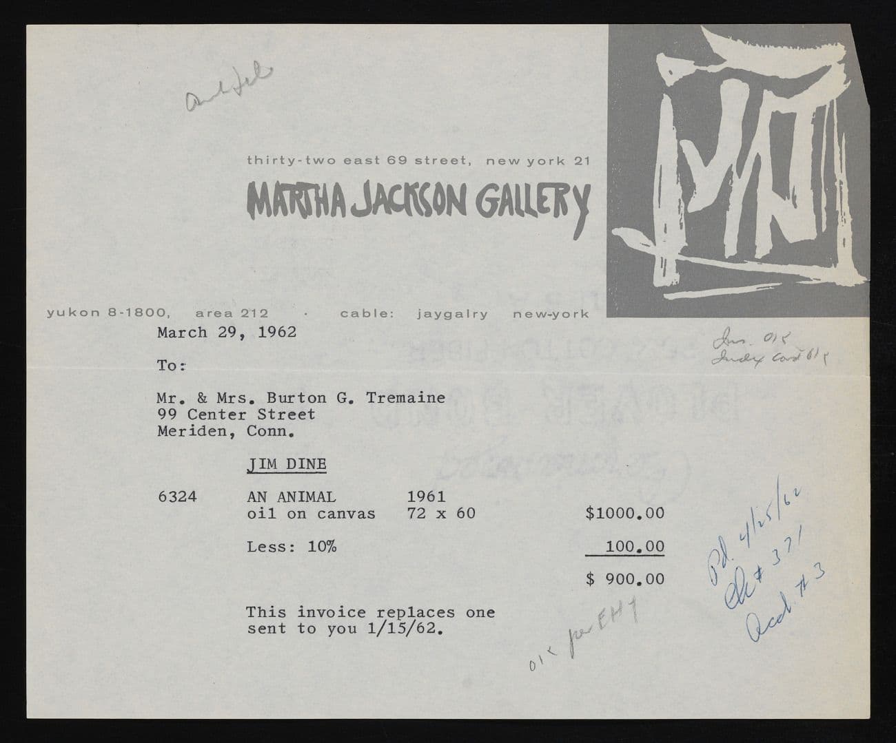 Invoice for Animal by Jim Dine