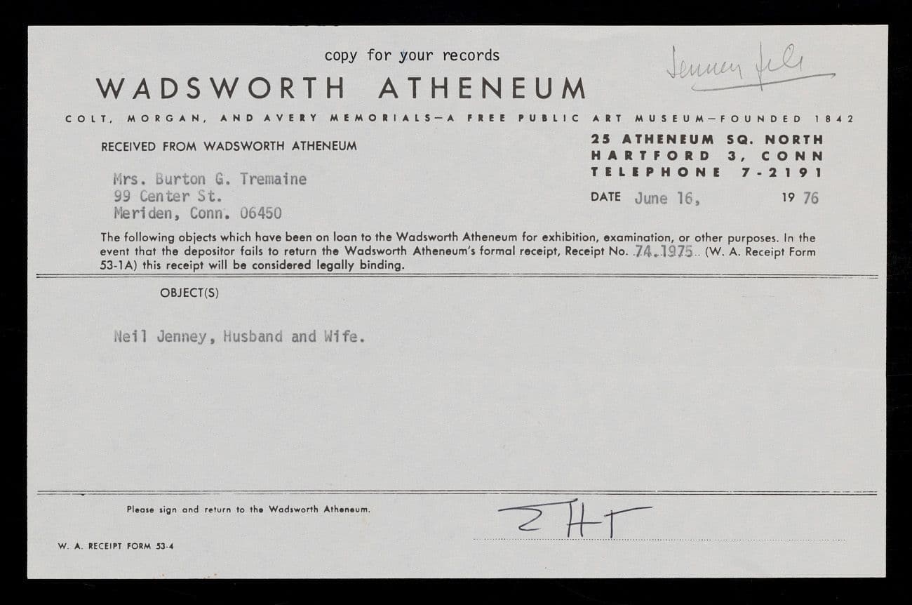 From Emily Hall Tremaine's artist file for Neil Jenney