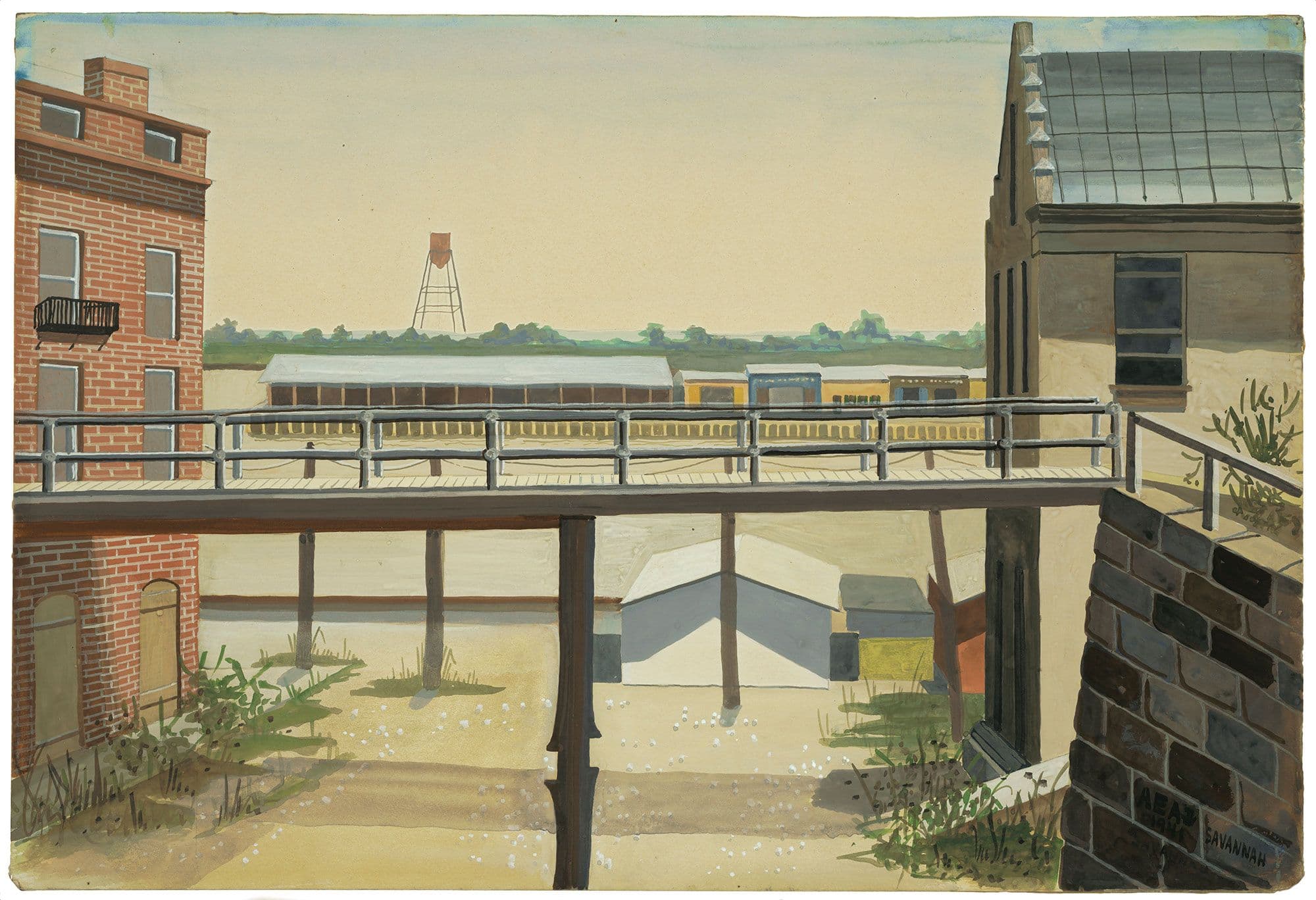 A. Everett Austin Jr. American, 1900-1957 Savannah, 1941 Watercolor on paper, 14 5/8 x 21 1/4 in. (37.2 x 54 cm), height x width